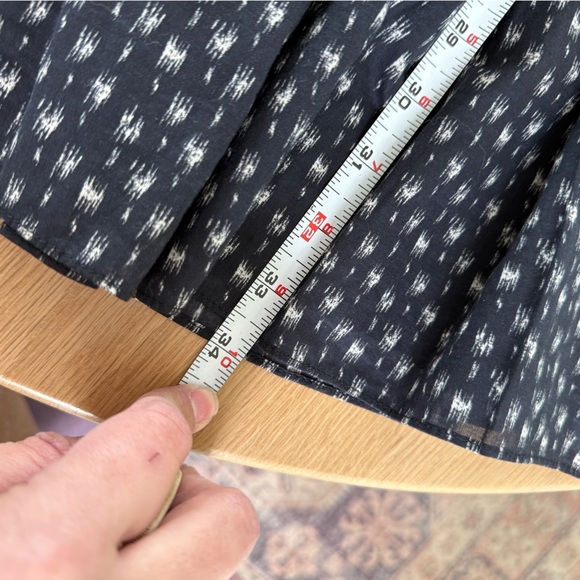 Rebecca Taylor Navy Blue Floral Long Sleeve x Material Smocked Waist Mini Dress - Picture 12 of 12